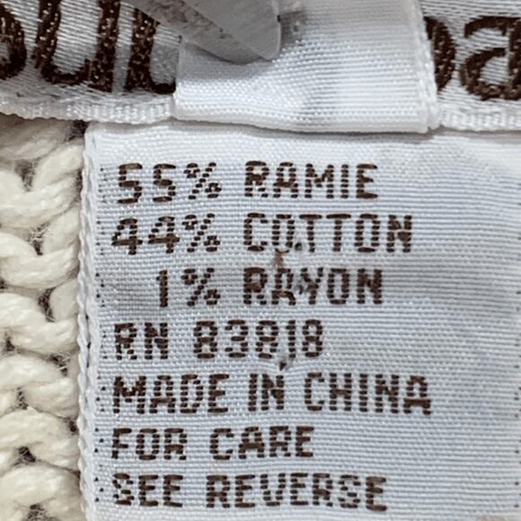 Vintage Women’s Country Suburbans Sweater Cream Floral Mock Neck Knit Medium - Picture 9 of 10